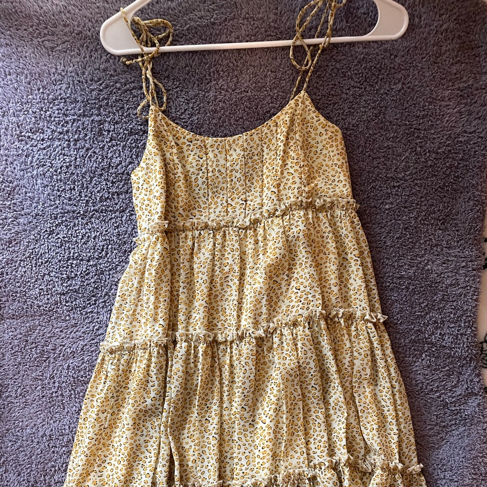 Women’s Leopard print yellow dress